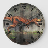 T-Rex Große Wanduhr (Vorderseite)