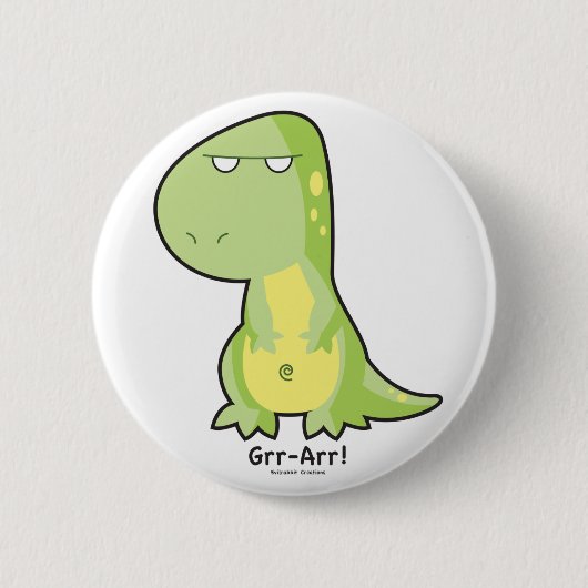 T-Rex Grr Arr Knopf Button (Vorderseite)