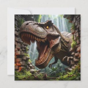 T-Rex-Grußkarte Feiertagskarte