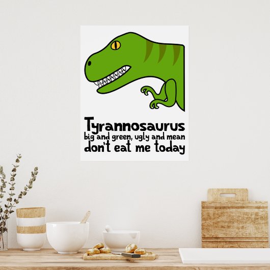 T-Rex Haiku Poster (Küche)
