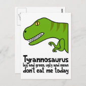 T-Rex Haiku Postkarte (Vorne/Hinten)