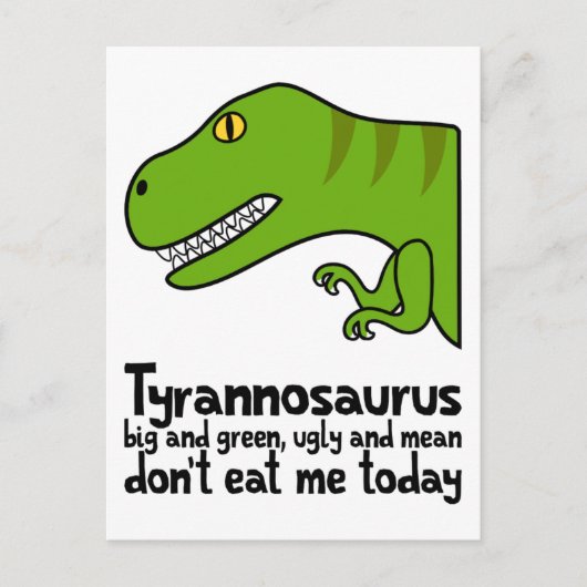 T-Rex Haiku Postkarte (Vorderseite)