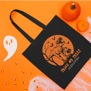 T Rex Halloween Dinosaur Orange Spooky Pumpkins Tasche