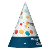 T Rex Happy Birthday Blue Party Hat Partyhütchen (Links)