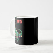 T-Rex hässlicher Weihnachtspullover Dinosaurier Kaffeetasse (Vorderseite Links)