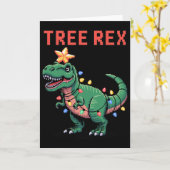 T-Rex hässlicher Weihnachtspullover Dinosaurier  Karte (Gelbe Blume)