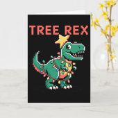 T-Rex hässlicher Weihnachtspullover Dinosaurier We Karte (Gelbe Blume)