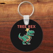 T-Rex hässlicher Weihnachtspullover Dinosaurier We Schlüsselanhänger (Vorderseite)