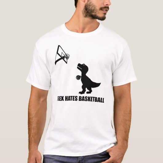 T-Rex hasst Basketball-T - Shirt (Vorderseite)