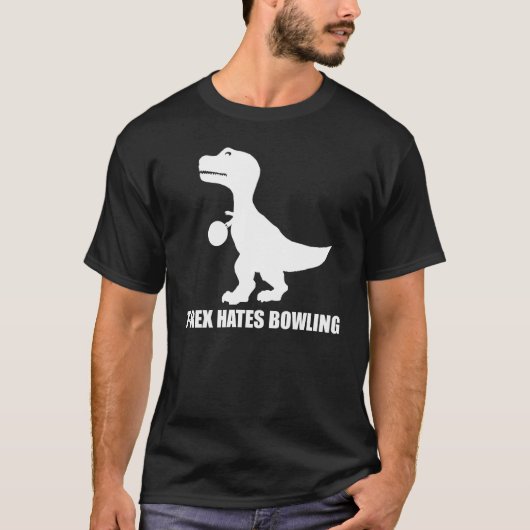 T-Rex hasst Bowlings-Dunkelheits-T - Shirt (Vorderseite)