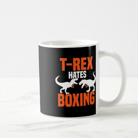 T-Rex hasst Boxen - Boxen Sparring Kickboxen D Kaffeetasse (Rechts)