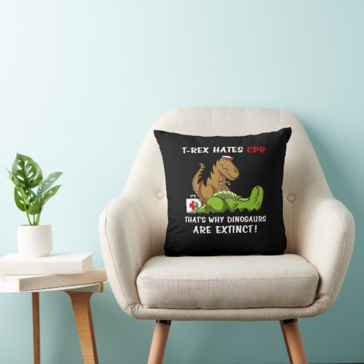 T-Rex hasst CPR, weshalb Dinosaurier ausgestorben Kissen (Stuhl )