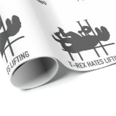 T-rex hasst Heben - Wählen Sie die Hintergrundfarb Geschenkpapier (Rolleneckpunkt)