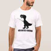 T-Rex hasst hellen T - Shirt einzäunen (Vorderseite)