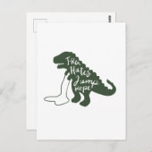 T-rex hasst Jump-Seil - Wählen Sie die Hintergrund Postkarte (Vorne/Hinten)