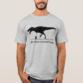T-Rex hasst Kettlebell Schwingen T-Shirt (Vorderseite)