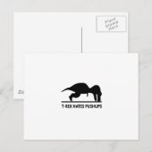 T-rex hasst Liegestütze.ai Postkarte (Vorne/Hinten)