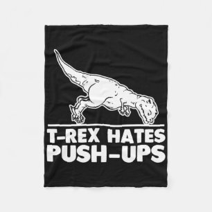 T-Rex hasst Liegestütze Lustiger Fitness-Workout C Fleecedecke