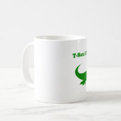 T-Rex hasst Masturbations-Tasse Kaffeetasse (Vorderseite Links)