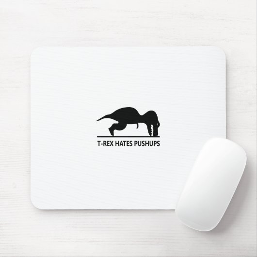 t-rex hasst pushups.ai mousepad (Mit Mouse)