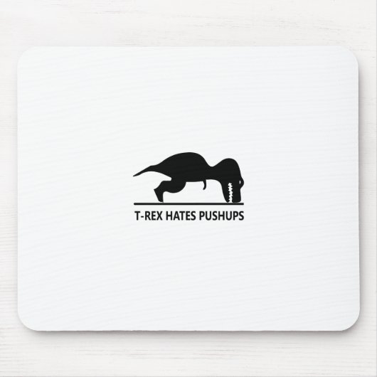 t-rex hasst pushups.ai mousepad (Vorne)