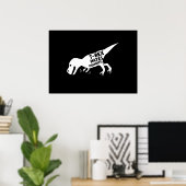 T-Rex hasst Pushups Poster (Heimbüro)