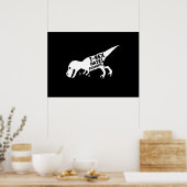 T-Rex hasst Pushups Poster (Küche)