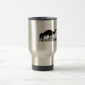 T-Rex hasst Pushups Reisebecher (Mittel)