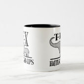 T-Rex hasst Stoß-UPS $18,95 Zweifarbige Tasse (Mittel)