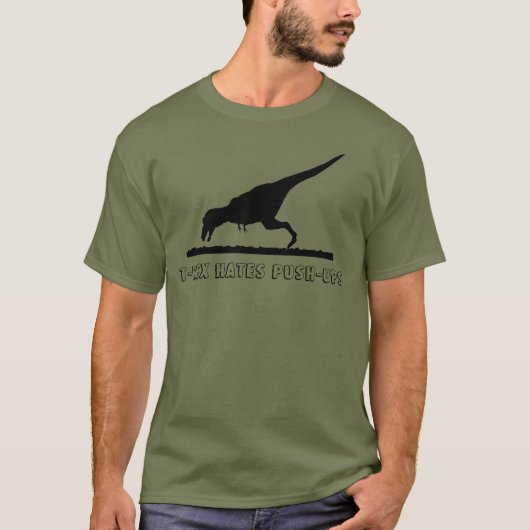 T-Rex hasst Stoß-UPS T-Shirt (Vorderseite)