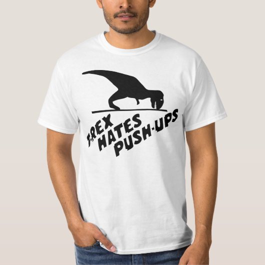 T-Rex hasst Stoß-UPS T-Shirt (Vorderseite)