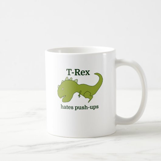 T-Rex hasst StoßUPS Kaffeetasse (Rechts)