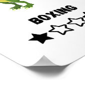 T-rex Hates Boxing Funny Dinosaur Print Poster (Ecke)