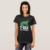 T Rex Hates Chaturanga Yoga Kurze Waffen Dino TRex T-Shirt (Vorne ganz)