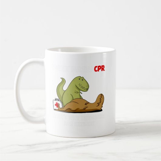 T-REX HATES CPR-TASSE KAFFEETASSE (Links)