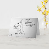 T Rex Hates Openings Weihnachten Karte (Gelbe Blume)