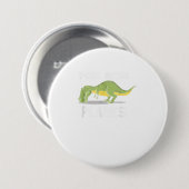 T Rex Hates Planks Funny Dinosaurier Enthusiast Button (Vorne & Hinten)