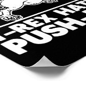 T-rex Hates Push-ups Funny Fitness Workout Cool Gy Poster (Ecke)