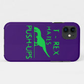 T REX HATES PUSHUPS Funny Dino Design Case-Mate iPhone Hülle (Rückseite (Horizontal))