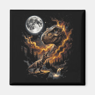 T rex heult zum Mond Retro 90er lustig Magnet