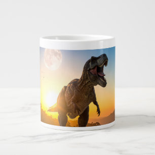 T-Rex Hoodie – Brüllender Dinosaurier Jumbo-Tasse