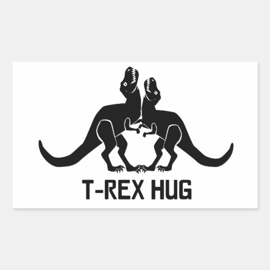 T-Rex Hug Sticker (Vorderseite)