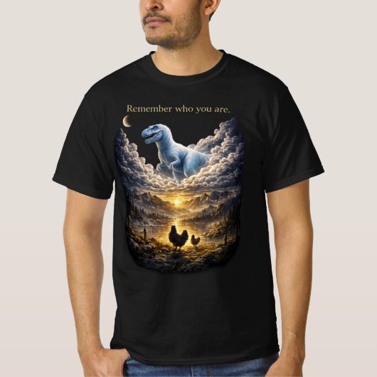 T-Rex Hühner Evolution | Erinnere dich, wer du bis T-Shirt (Vorderseite)