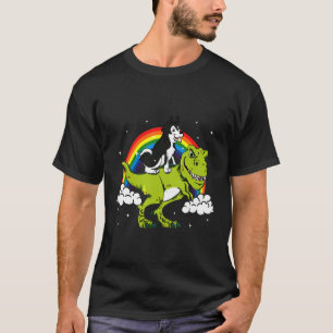 T Rex Husky Dog Amp gegenwärtig T-Shirt