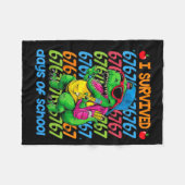 T-rex I Survived 67 Days Of School Six Seven Meme Fleecedecke (Vorderseite (Horizontal))