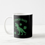 T-Rex ich boxe dich Lustiger St. Patrick's Day ich Kaffeetasse (Links)