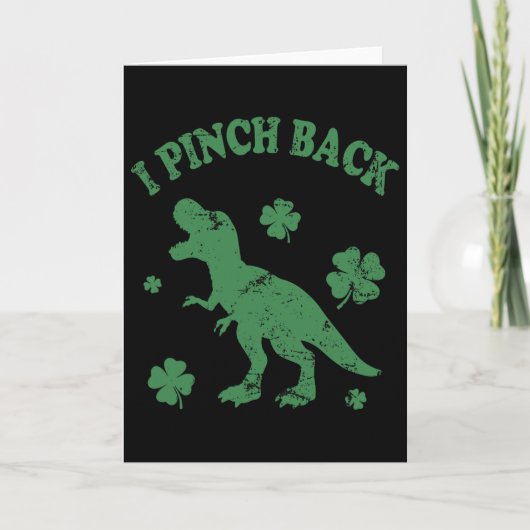 T-Rex ich boxe dich Lustiger St. Patrick's Day ich Karte (Vorderseite)