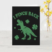 T-Rex ich boxe dich Lustiger St. Patrick's Day ich Karte (Gelbe Blume)