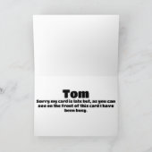 T-Rex im Anzug im Weltraum auf Mars Karte (Innenseite)