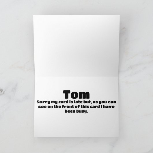 T-Rex im Anzug im Weltraum auf Mars Karte (Innenseite)